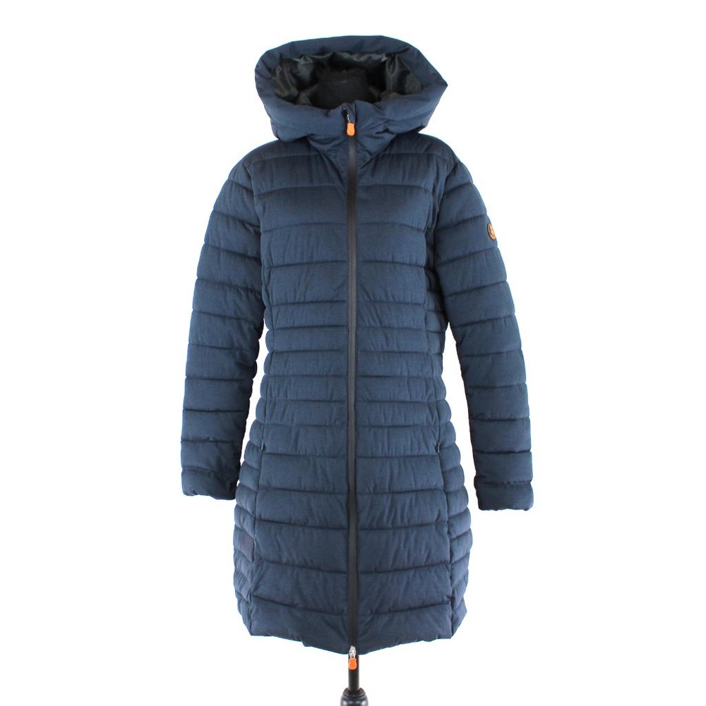 Save The Duck Plumtech Water Resistant Navy Stretch Puffer Coat 4/XL Blue Jacket